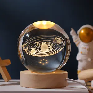 3D Galaxy Crystal Ball Night Light for Kids with gift box, Decorative Atmosphere Room Lights,Luminous Crystal Ball for Christmas and Birthday Gift