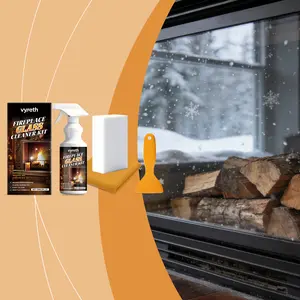 Fireplace Glass Cleaning Kit Convenient and Easy-to-Use Home Cleaning for Fireplace Glass to Remove Stains