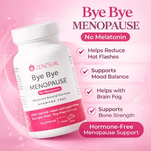ZENZSUAL Bye Bye Menopause No Melatonin Hormone-Free Menopause Support for Women 40+ Plant Base Supplement Helps Reduce Hot Flashes Mood Balance - Healthcare, Fitness