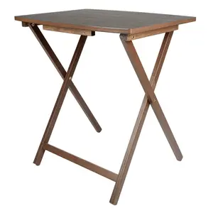Mainstays Indoor Oversized Single Folding Tray Table, Espresso, 26" x 23.6" x 17.7"