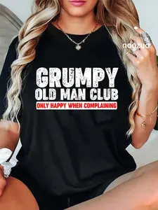 100% Cotton Grumpy Old Man Club ONLY HAPPY WHEN COMPLAINING T-Shirt