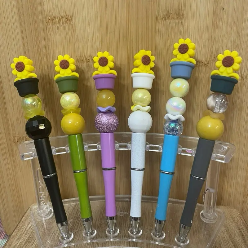 Sunflower Flower pot silicone pen