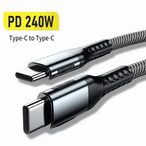 PD 240W Super Fast Charging Cable for Macbook Pro 100W 5A USB C to Type C Data Cord for iPhone 15 Pro Max Xiaomi 14 Oneplus POCO