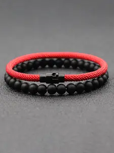 Unisex Minimalist Beaded High Quality Bracelet, Fashionable Casual Matching Bracelet for Couple, Trendy All-match & Exquisite Jewelry for Birthday Gift