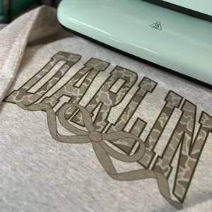 Darlin’ Old School Camo Oversized Print Crewneck Sweatshirt