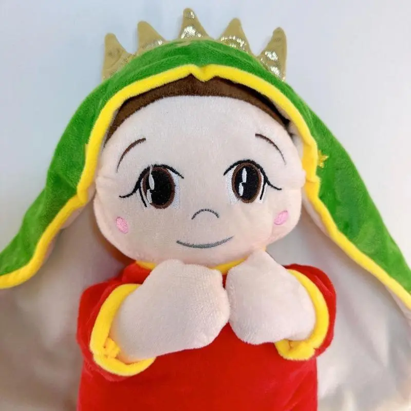 Maria Jesus Plush Soothing Breathing Doll - Children's Sleep Companion with Sound and Light, Home Decor Statue, Christmas Gift, Manual Operation, 30-35cm Size (1-3cm Difference), No Self Purchase Note