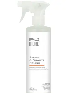 MORE Stone & Quartz Polish Unscented Water-Based Formula for Enhanced Gloss Fingerprint Resistance & Safe Food Contact 16 FL OZ