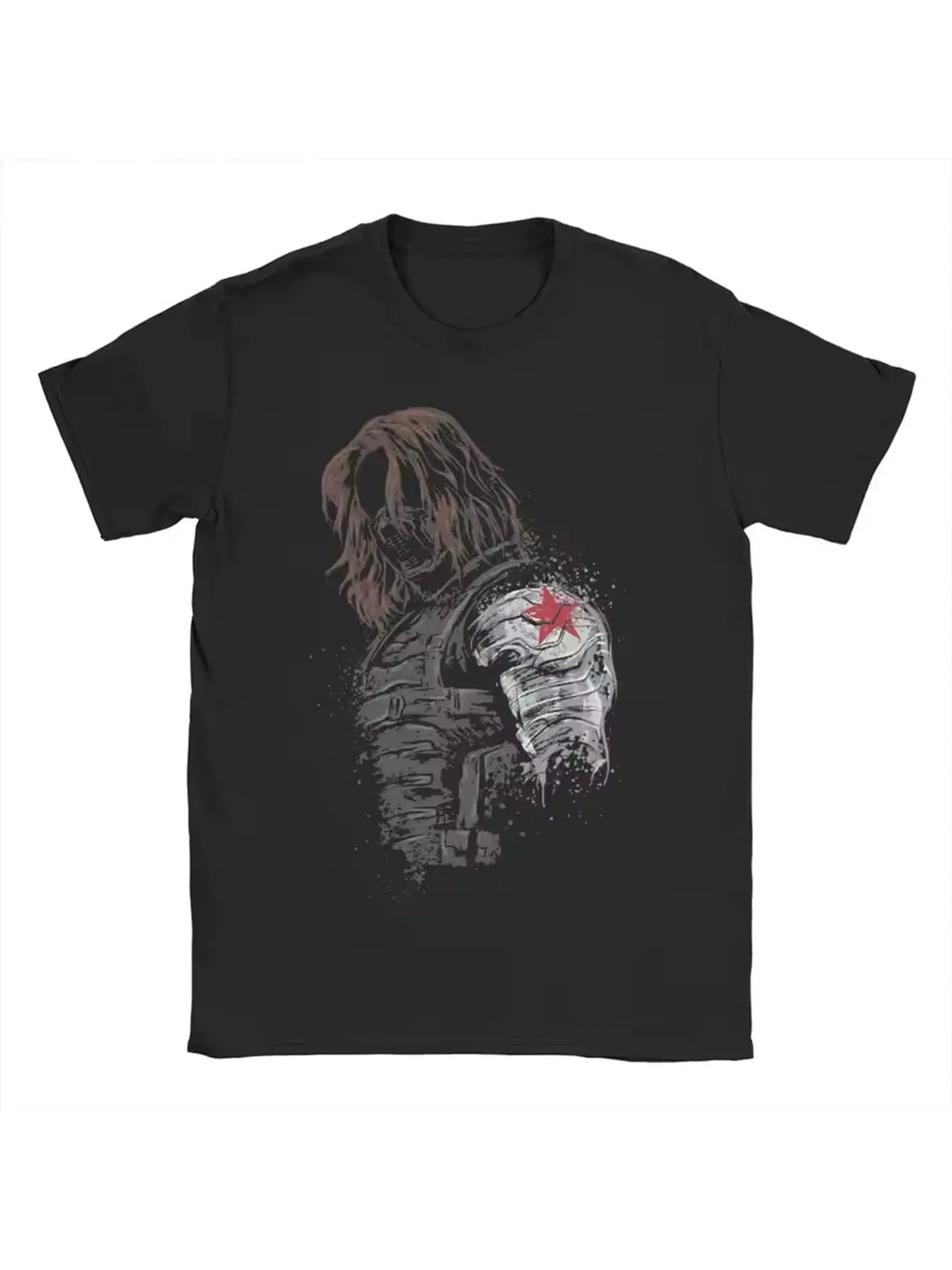 Bucky Barnes Falcon and Winter Soldier Graphic T-Shirt for Men and Women, Casual Fitted Vintage Design Short Sleeve Tee for All Seasons