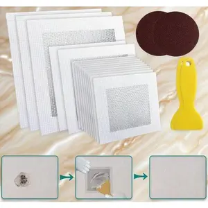 "Self-Adhesive Wall Repair Kit for Large Holes, 2/4/6/8 Inch Drywall Patch with Scraper and Sandpaper, Plaster Wall Patching Mesh for Small Nail Holes, Durable Aluminum Mesh, Easy DIY Home Repair" hes  vy  duty carpet  tape