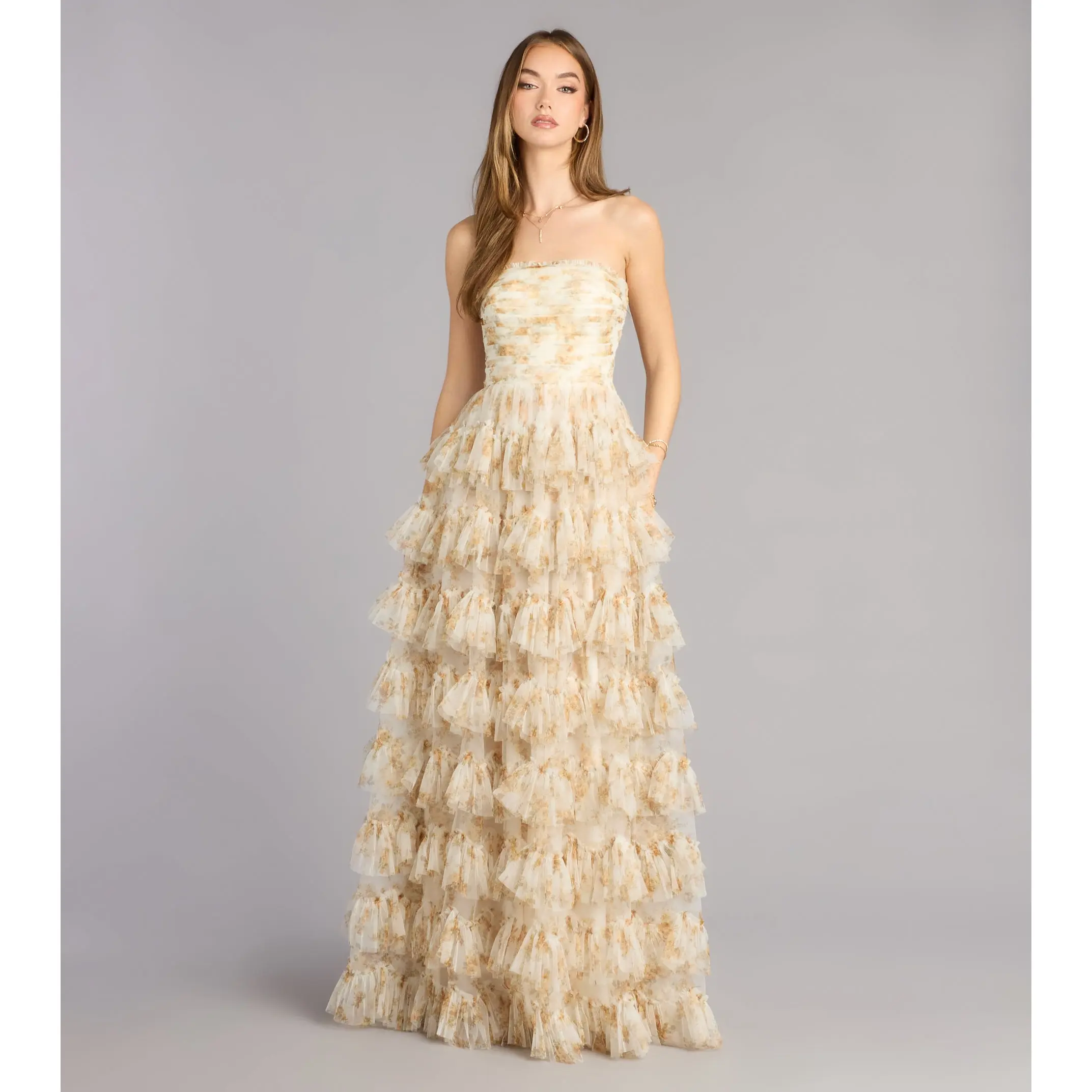lulus molinetto lace ruffle dress - TikTok Shop