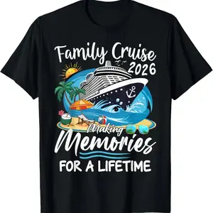 Family Cruise 2026 Family Matching Cruise Vacation Party T-Shirt Casual Streetwear