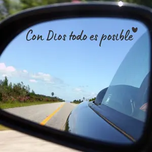 4 Pack Con Dios Todo Es Posible Car Stickers - Inspirational Spanish Quote Vinyl Decals for Rearview Mirror, Laptop, Mirror, Easy Peel & Stick No Residue
