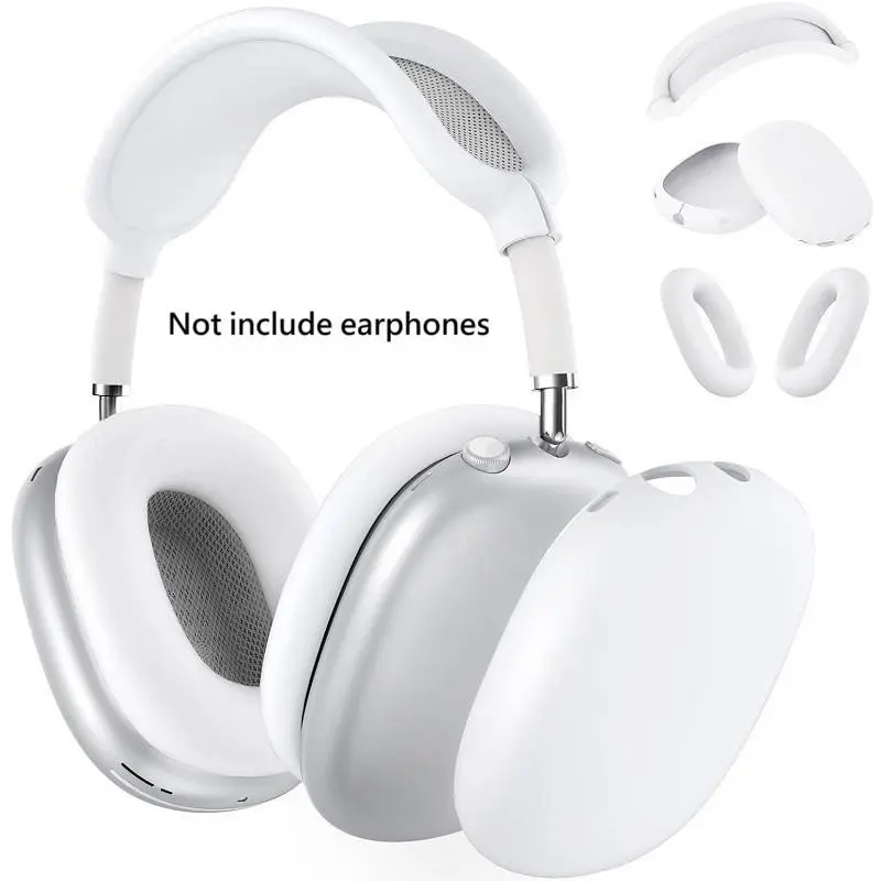 Apple AirPods Max Silicone Case, Tpu Headphone Shell, Protective Cover for Ear Pads, Band, Accessories