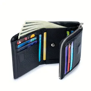 mn Royal Bagger Trendy Trifold Short Zero Wallet, Multi-card Slots Credit Card Holder, Perfect Coin Purse For Daily Use nb
