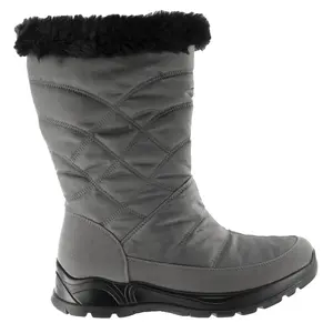 Easy Street Womens Cuddle Zippered Snow Casual Boots Mid Calf - Grey