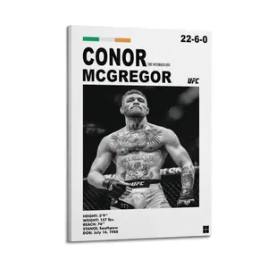 Conor McGregor Poster for Bedroom Aesthetic Canvas Wall Art Living Room Posters Painting Picture Print Modern Family Decor Artist Bathroom Poster