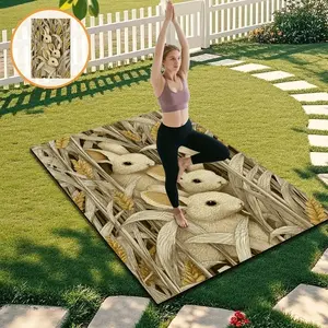 Professional Tpe Anti-Slip Yoga Mat, Wide Thick Non-Slip Stable Design, Ideal for Beginners & Advanced Yogis, Portable Foldable Outdoor Use