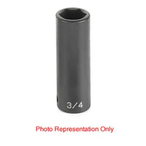 212 MAIN Grey Pneumatic 2042D High Torque Impact Tool - 0.5 in. Drive, 1.31 in. Deep, Chrome-Moly Steel Thick-Walled Construction, High Torque Tool