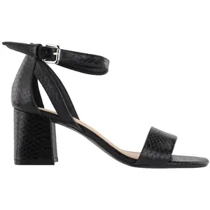 CL by Laundry Womens Heart Ankle Strap Dress Sandals Mid Heel 2-3" - Black