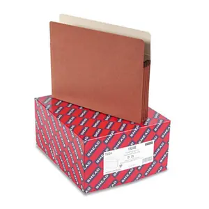 212 MAIN Drop Front Pocket File Folder - 3 1/2" Expansion, Straight Tabs, Redrope, Letter Size, MLA/Red, 25 per Box, Office Stationery Supplies