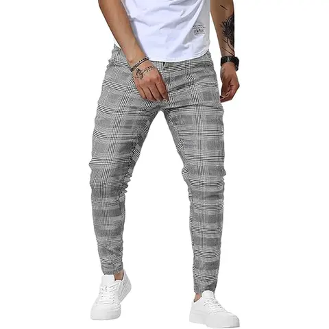 TUREFACE Men's Slim Fit Dress Pants Stretch Golf Pants Casual Travel Slacks Menswear Trouser Plain Beige Operat Super Stretchy Fitted Pants for Business Daily Party Weddingor Beige Operator Slimfit Pocket Slimfit Pockets