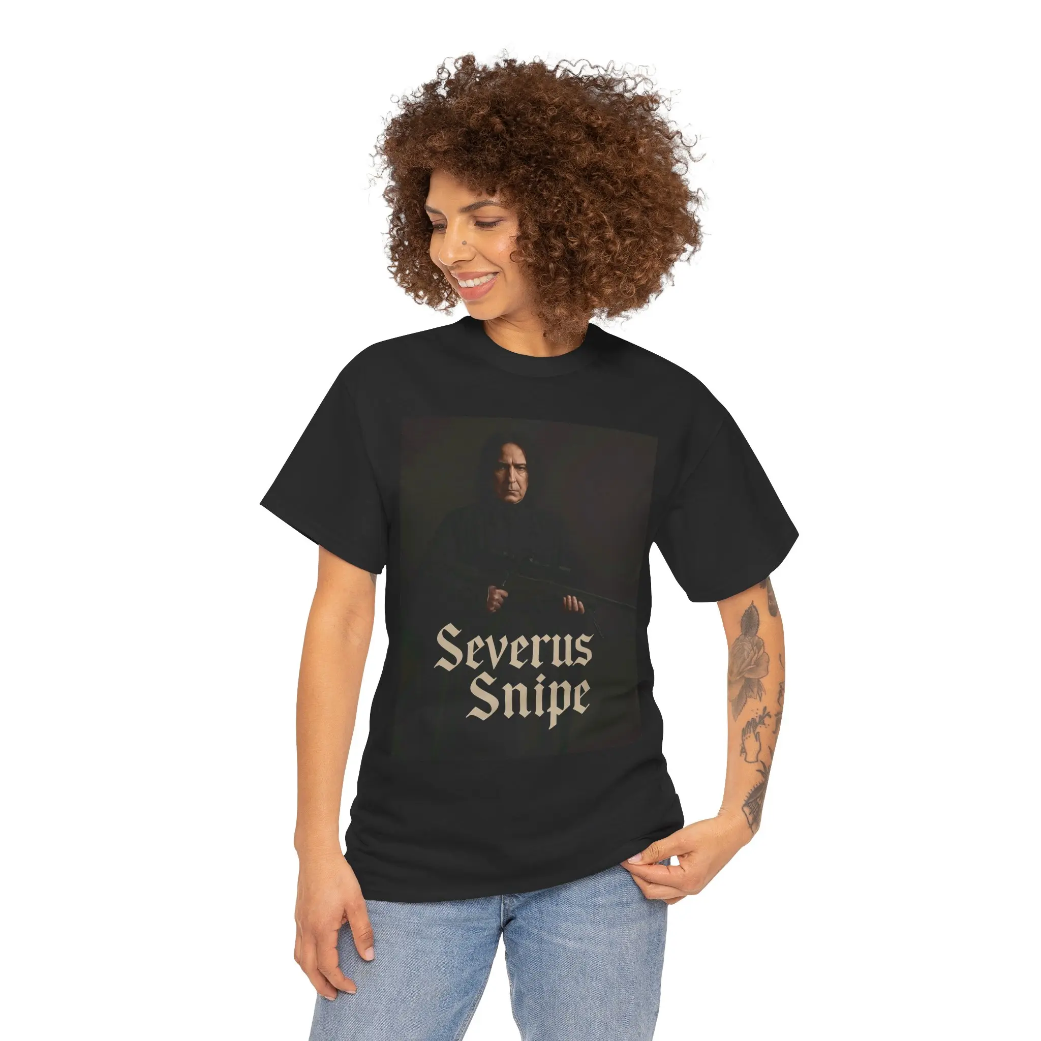 Severus Snipe Unisex Heavy Cotton Tee Magical Wizarding T-Shirt for Everyday Wear, Cozy Casual Outings, and Relaxed Gatherings