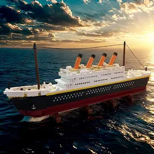 Mini Luxury Cruise Ship Building Block Model, High Difficulty Micro Drill Assembly, New Year Gift, Christmas Gift
