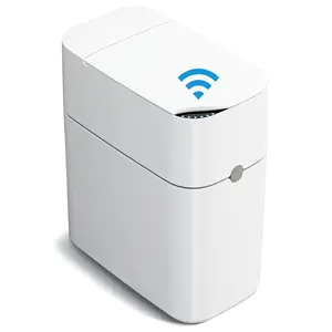 CTIME 2nd Gen Motion Sensor Bathroom Trash Can - Smart Small Trash Can with Lid and Automatic Bag Expanding, 3 Gallon, 6 Inch Slim Garbage Can (Includes 1 Bag Roll)