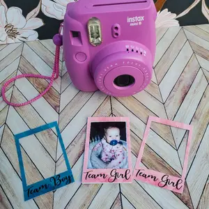 Gender Reveal Polaroid Stickers/ Polaroid Film Stickers/ Polaroid Film Border/ Gender Reveal Favor/ Mini Polaroid Sticker/ Film Sticker