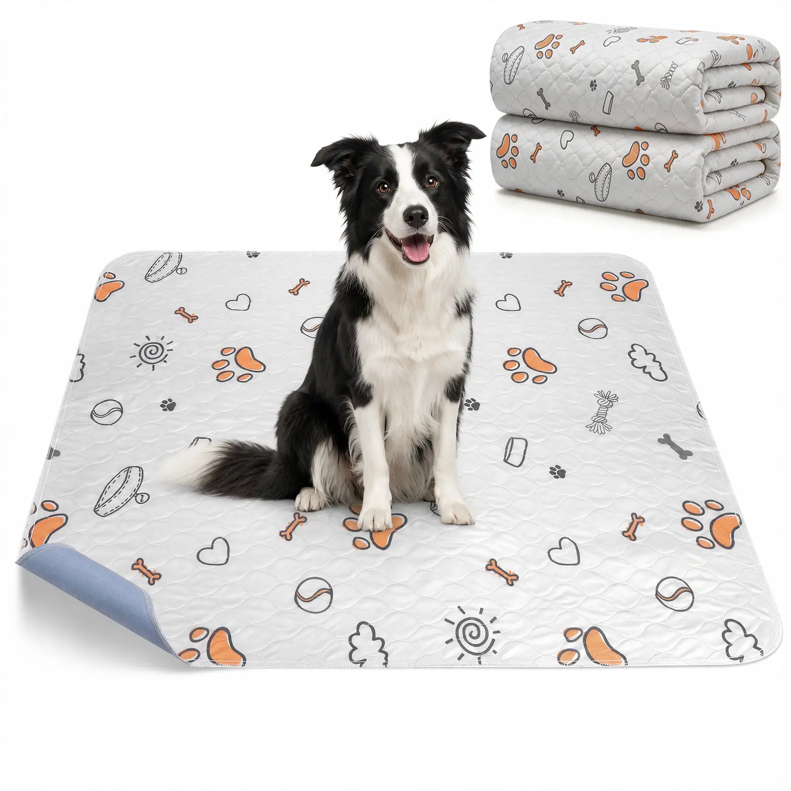 36"x41" 48"x48"Washable Pee Pads for Dogs 2 Pack Large  Super Absorbent Reusable Dog Training& Whelping Mat Waterproof Non-Slip for Floor/Crate Pet Supplies 5 Sizes