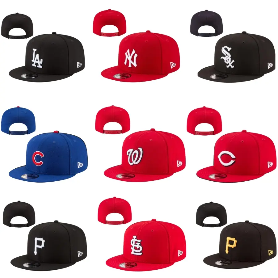 New Era MLB Snapback Baseball Hat – Seattle Mariners, LA Dodgers, NY Yankees, Chicago White Sox, Cardinals, Nationals, Pirates, Braves, Guardians – Adjustable Flat Brim Cap for Men Women, Urban Streetwear, Sports Fan Gear, Gorra Unisex USA