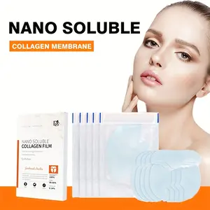1/5/10 Sets Soluble Collagen Film - Korean Tech Hypoallergenic Fragrance-Free Sheet for All Light Beige Types, 10 Sets/Box for Forehead & Cheeks, Moisturizing Hydration, Korean Skincare, Sleek Packaging, Collagen Enriched, Hydrating, Moisture