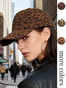 Unisex Leopard Print Baseball Hat, Fashionable Adjustable Slim Fit Casual Cap, Ideal for Spring Summer Daily Wear, Perfect Gift for Outdoor Activities