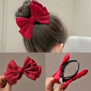 Elegant Elegance Hair Clip, Hairpin, Bowknot Design, Perfect for Women & Girls, High-Quality Fabric Material, Ideal Gift for Her