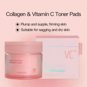 Collagen & Vitamin C Toner Pads  Plump and supple,fiming skin ,90pcs Ultra Shade Eyeshadow Palette