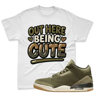 CUTE Shirt To Match Jordan 3 Family Affair Medium Olive, Olive Sneaker Mactching Shirt,