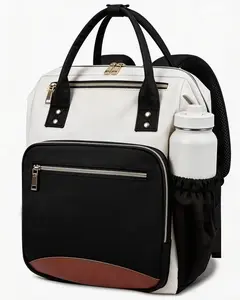 LEFAME Laptop Backpack for Women Work, Water-Resistant Travel Backpack Gift for Teacher & Nurse | Fits 15.6" laptop, w/ 40oz bottle holder, Wide opening, For campus, work, travel, everyday