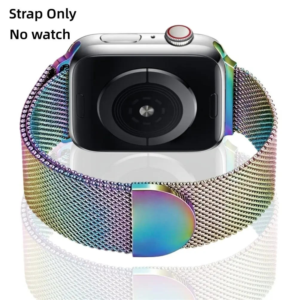 Milanese Loop Band for Apple Watch Strap, Smart Watch Accessories, 46mm 49mm 45mm 44mm 42mm S1-11 38mm Magnetic Metal Mesh Loop Strap iWatch bands series 1-11 SE 1-3 Milanese Loop Compatible Ultra 1-3 Stainles Steel Mesh Magnetic Strap