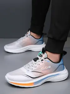 Men's Lightweight Running Shoes, Breathable Mesh, High Elasticity & Quick-Dry, Zoned Cushioning, Flexible & Wear-Resistant, Outdoor Jogging Walking Shoes