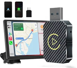 2-in-1 Car Wireless & CarplayWirelessAdapter-Plug and Play for AA&Carplay, USBC/A,Compatible with98%Cars, Sturdy Design