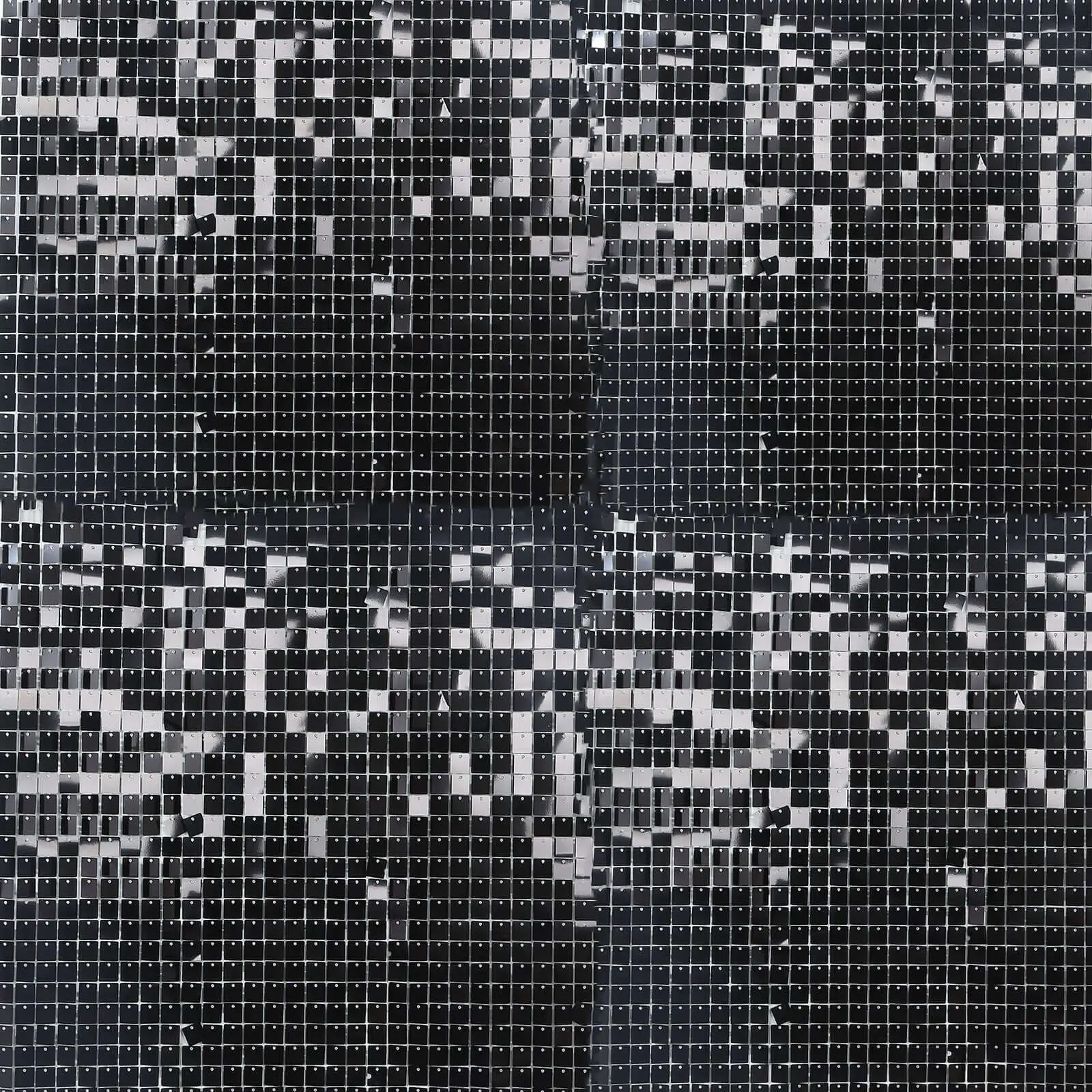 Black Sequins Backdrop, Shiny Square Sequin Shimmer Wall Panels - 24 Panels, 24sq.ft Active Spangle Decor for Party Photo, Indoors and Outdoors Party Decor