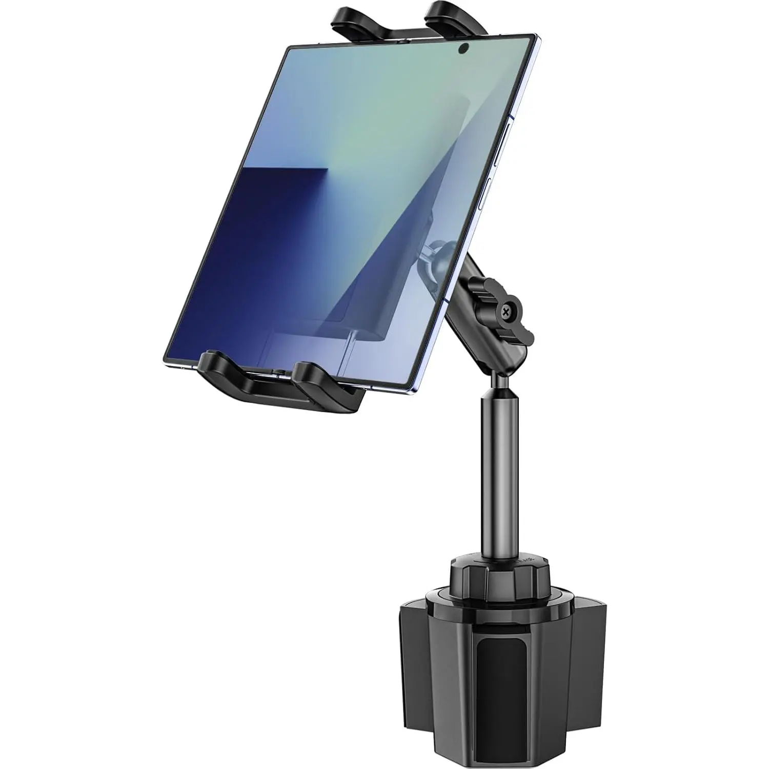 Dosvsi Z Fold Car Mount, [Sturdy Metal Arm] Cup Holder Folding Phone Mount, 360 °       Adjustable Tablet Phone Stand Truck CupHolder for Galaxy Z Fold 7 6 5 4 3 2, Pixel Fold, Galaxy Tab, 4-13" Device