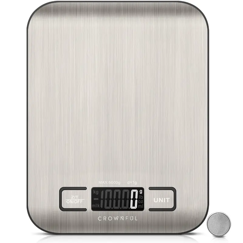 Digital Kitchen Scale: 11lb, Perfect Precision in a Compact Design (Get it in 1-5 Business days) Measuring Stainless