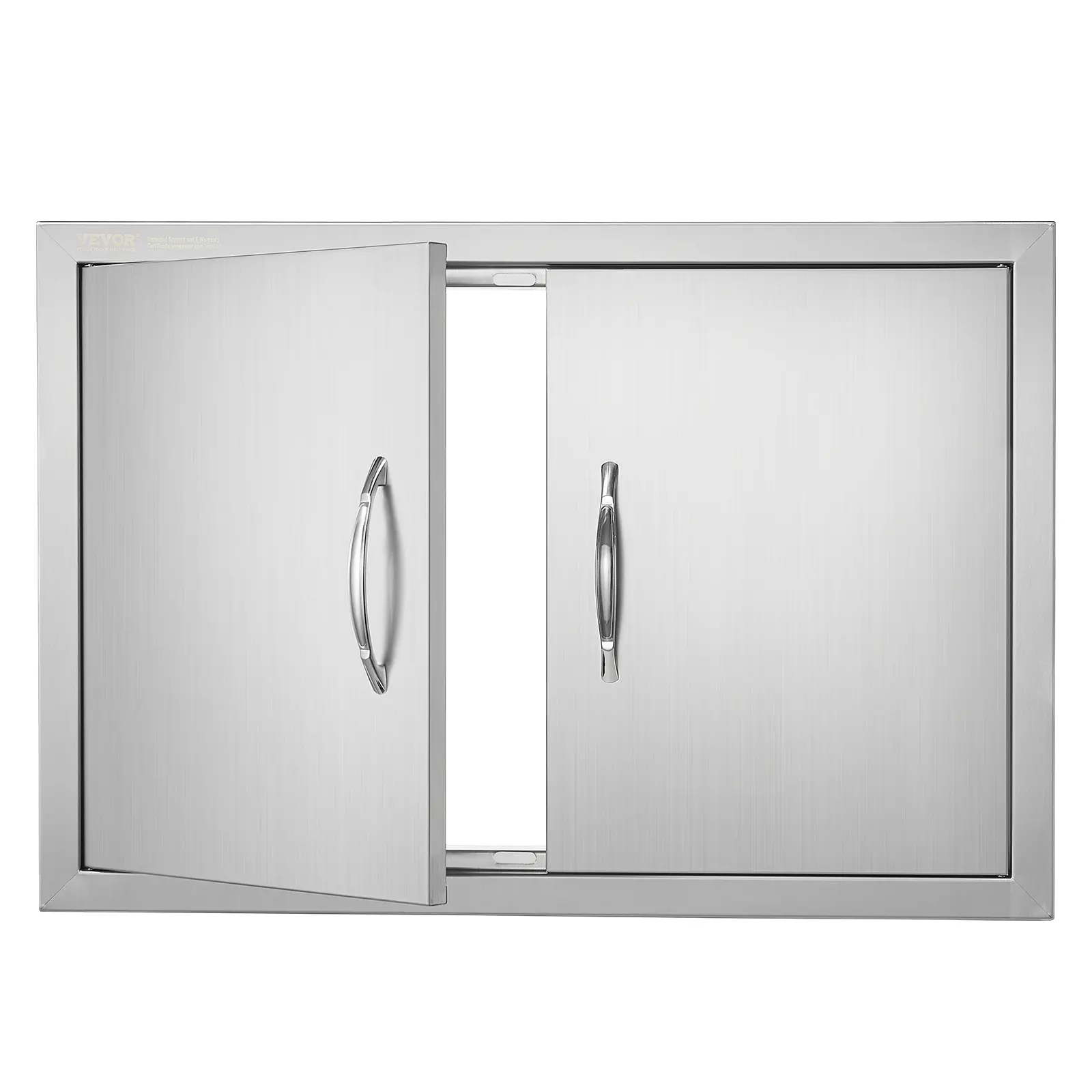 【Summerfinds】VEVOR Modern Waterproof Stainless Steel BBQ Access Door, 28W x 19H Inch Double Flush-Mount with Handles, Detachable Panel Structure, Easy-Install Vertical for Outdoor Kitchen BBQ Island
