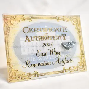 The Heritage Placard - Classic East Wing Renovation Artifacts Certificate of Authenticity 2025