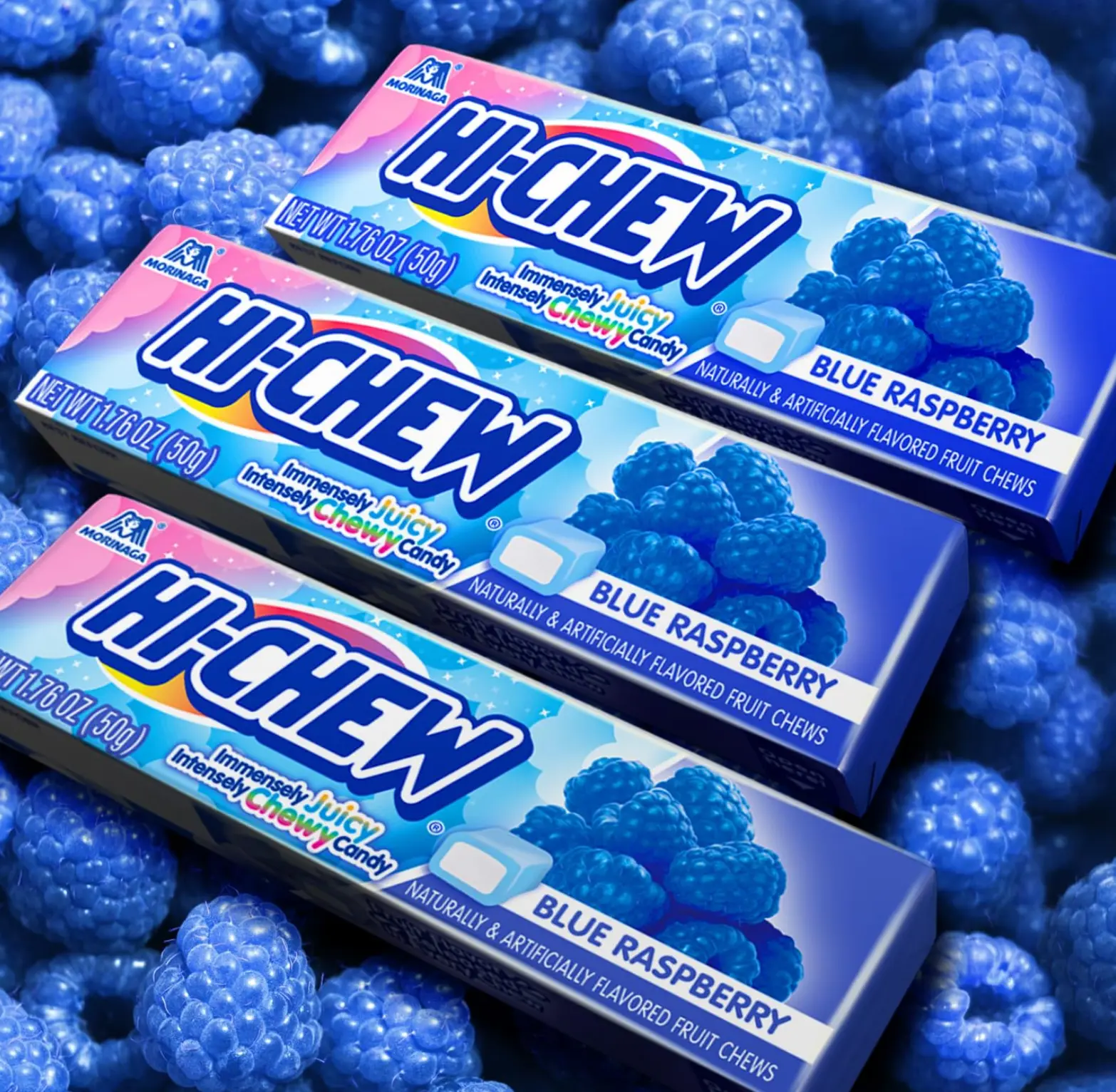 MORINAGA HI CHEW BLUE RASPBERRY SOFT CHEWY GUMMY
