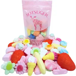 Sötsugen - The Swedish Marshmallow Mix - 1/4 lb Snack Bonbon - Strawberry, Banana, Vanilla - Swedish Candy