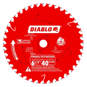 Diablo (D0641A) 6-1/2" x 40-Teeth Finish Trim Saw Blade for Wood