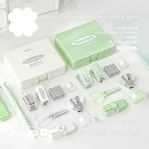 High Efficiency Tool Box Set, Portable Hole Puncher & Stapler, Student Stationery Kit, Durable Storage Solution, Perfect Gift Idea, Office Stationery Supplies