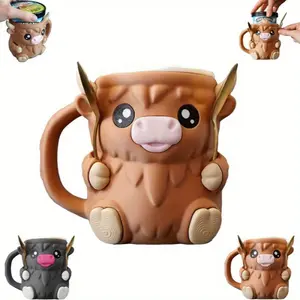 Highland Cow Ice Cream Cup Holder, Popsicle Stand, Beer Can Holder, Highland Cow Decoration, Highland Cow Gift